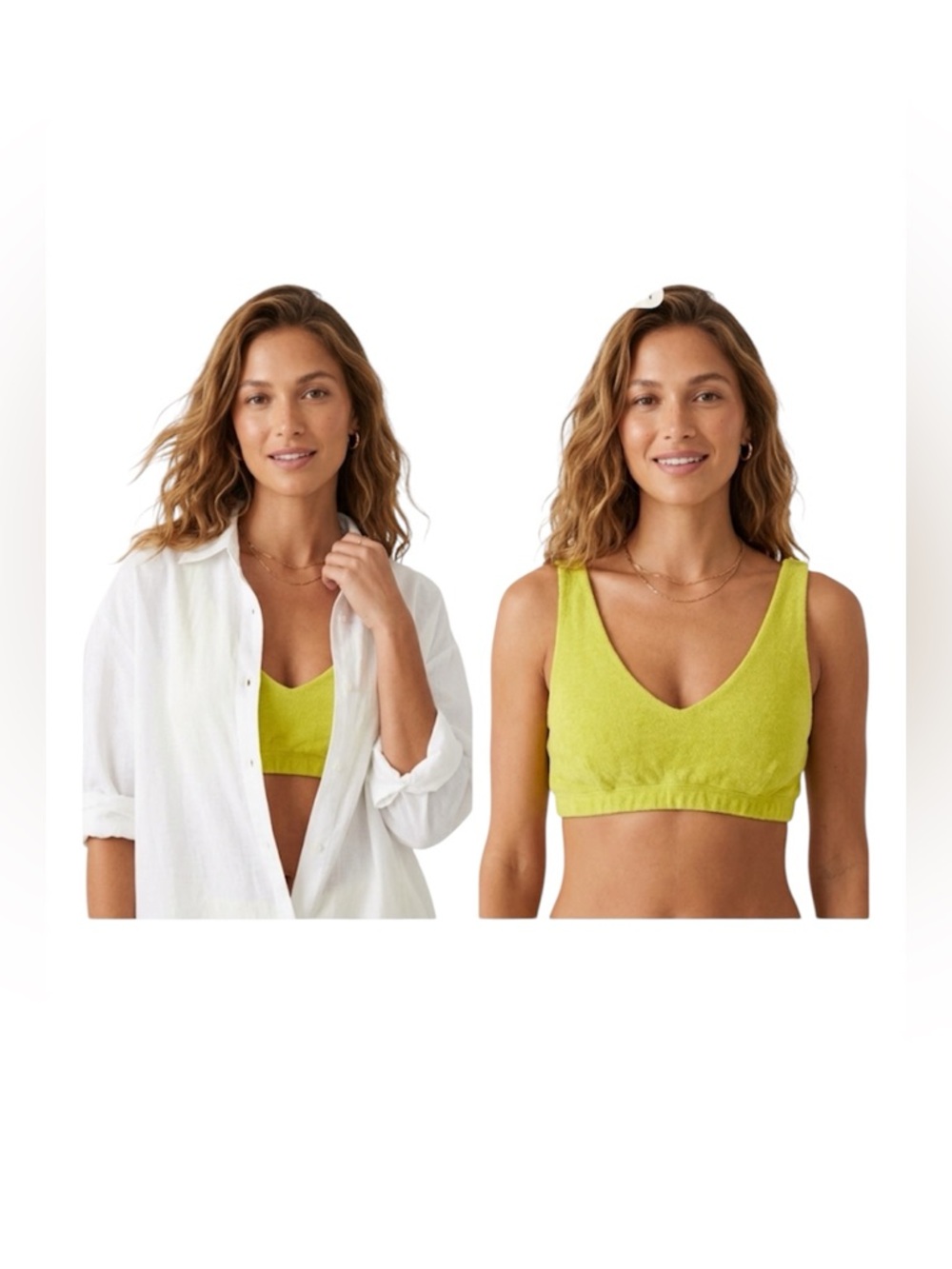 Offline by Aeria Women’s Lime Green Terry Bralette Size Large
